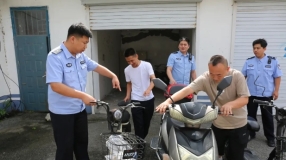 破案有力 返赃暖心 桦甸警方集中返还被盗电动车